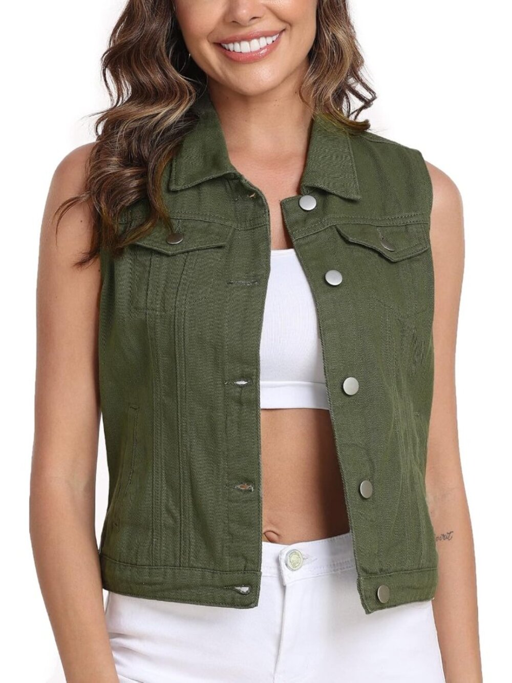 Stylish Women's Sleeveless Denim Vest Jacket - XS to XXL, Trendy Casual Layering